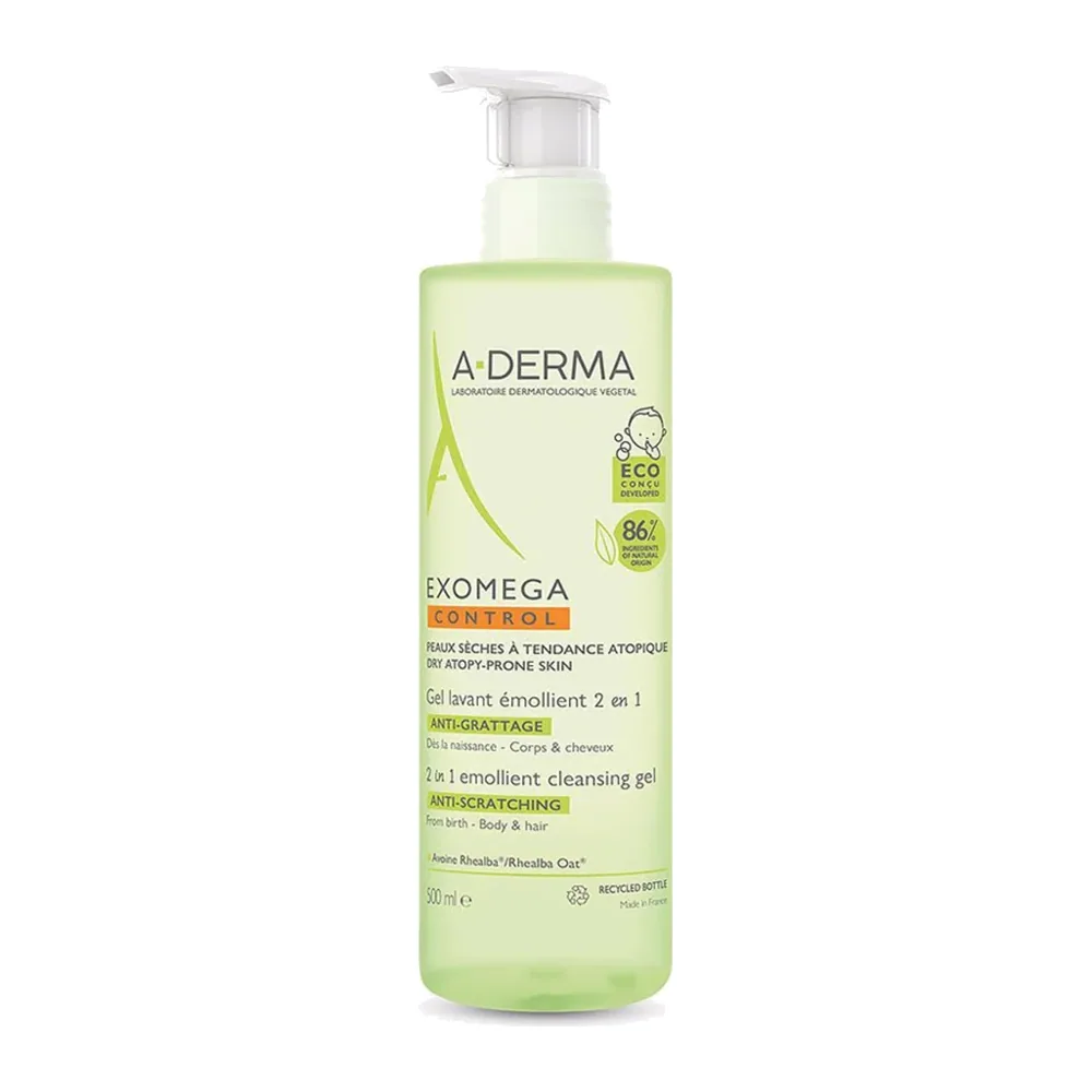A-DERMA EXOMEGA CONTROL Gel lavant émollient anti-grattage 500ml