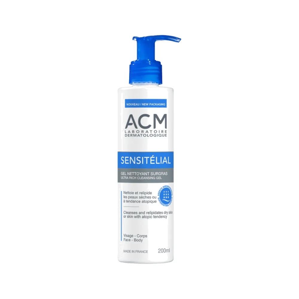 Acm Sensitelial Gel Nettoyant Surgras 200ml