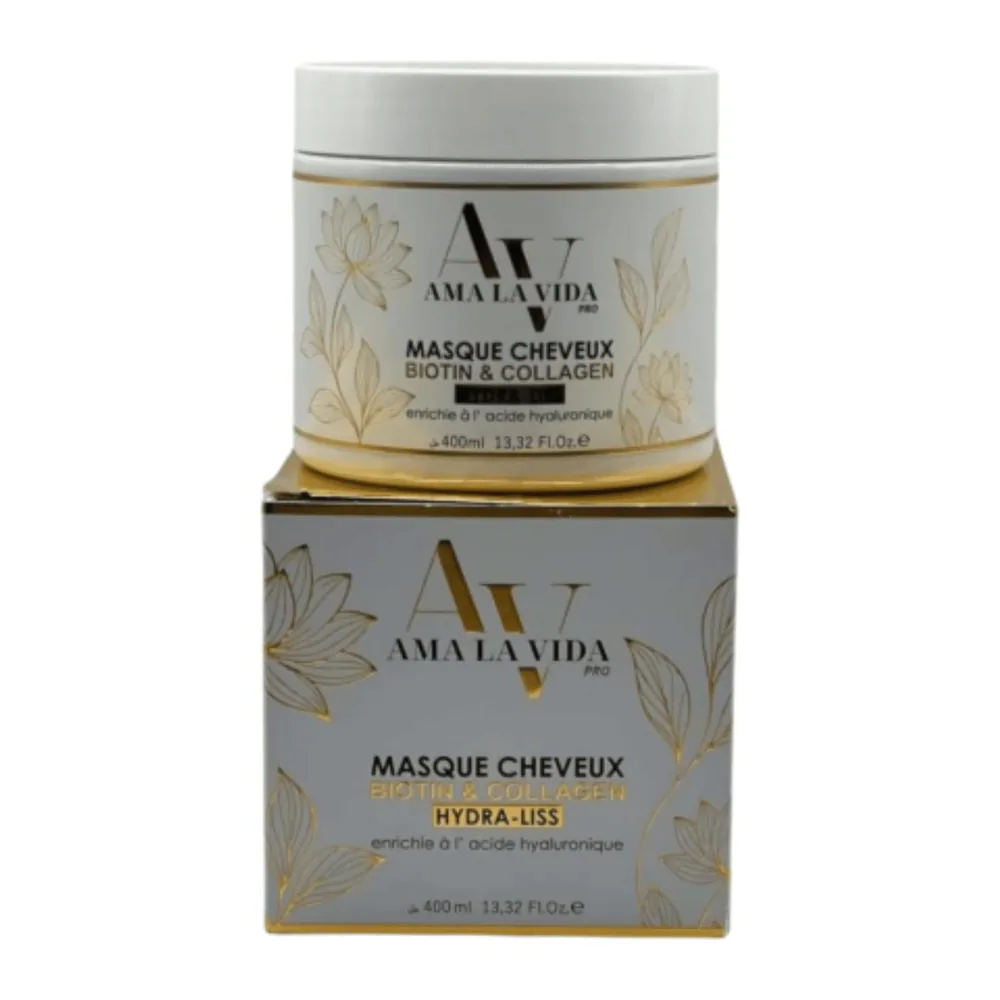 Ama La Vida Masque Cheveux Biotin Et Collagen Hydra-Liss 400Ml