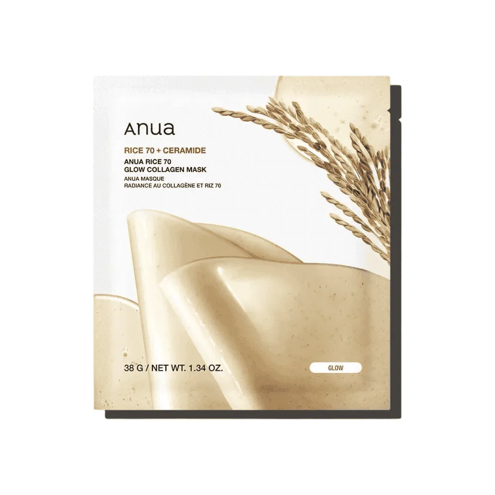 Anua Rice 70+ Ceramide Glow Collagen Mask 38g