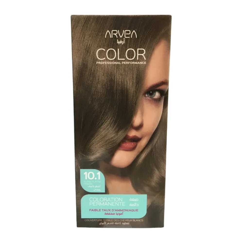 Arvea Coloration A Faible Taux D’Ammoniaue 10.1 Blond Platine Cendre