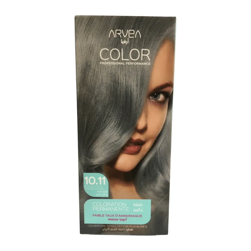 Arvea Coloration A Faible Taux D’Ammoniaue 10.11 Blond Platine Cendre Intense