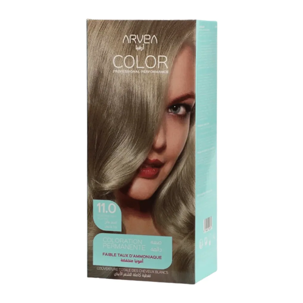 Arvea Coloration A Faible Taux D’Ammoniaue 11.0 Super Blond Platine