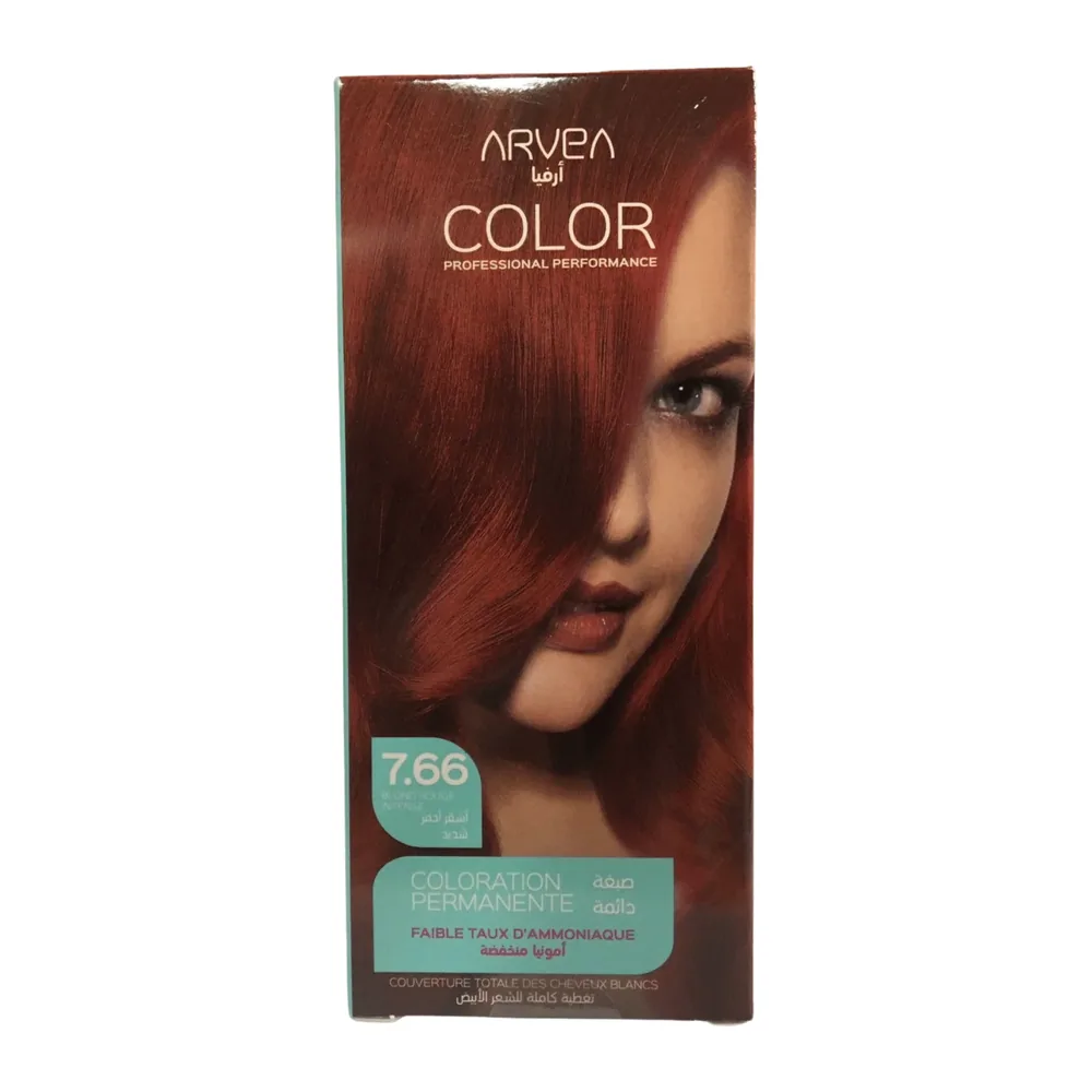 Arvea Coloration A Faible Taux D’Ammoniaue 7.66 Blond Rouge Intense