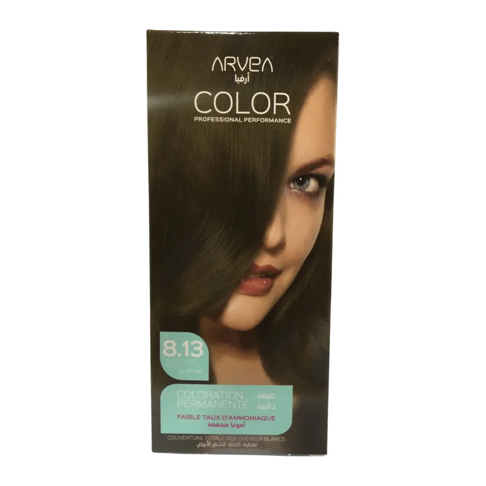 Arvea Coloration A Faible Taux D’Ammoniaue 8.13 Blond Clair Beige