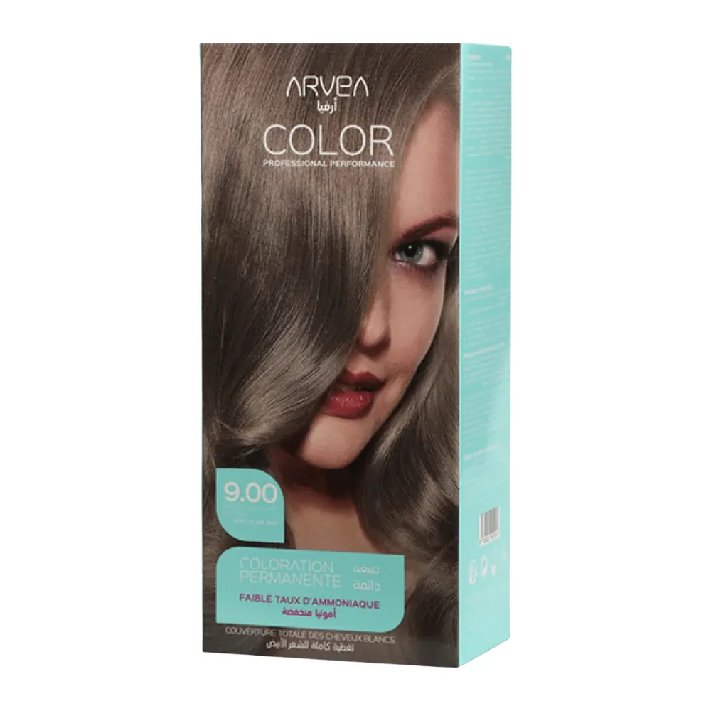 Arvea Coloration A Faible Taux D’Ammoniaue 9.00 Blond Tres Clair Intense