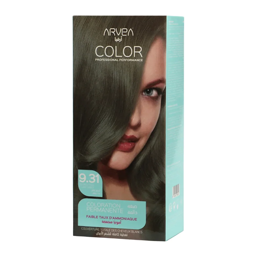 Arvea Coloration A Faible Taux D’Ammoniaue 9.31 Blond Tres Clair Sable