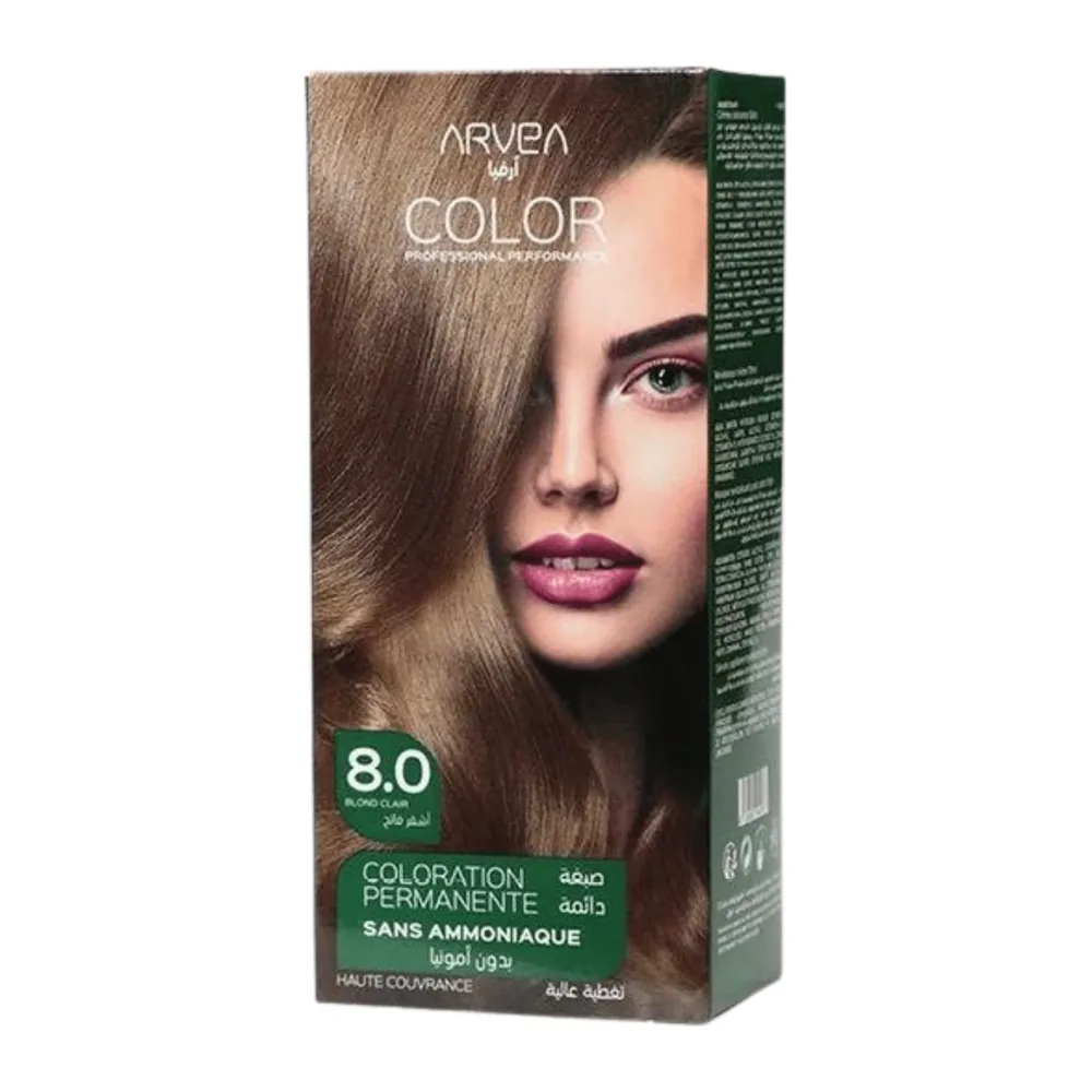 Arvea Coloration Sans Amoniaque 8.0 Blond Clair