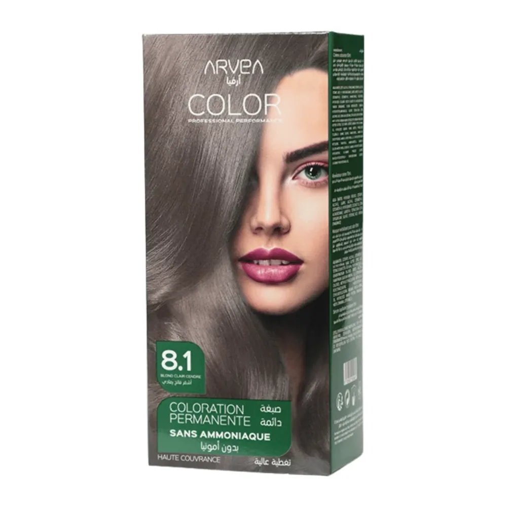 Arvea Coloration Sans Amoniaque 8.1 Blond Clair Cendre