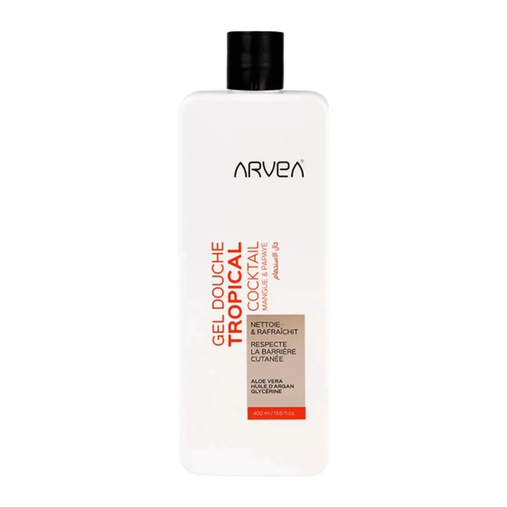 Arvea Gel Douche 400Ml Tropical Cocktail Mangue Et Papaye