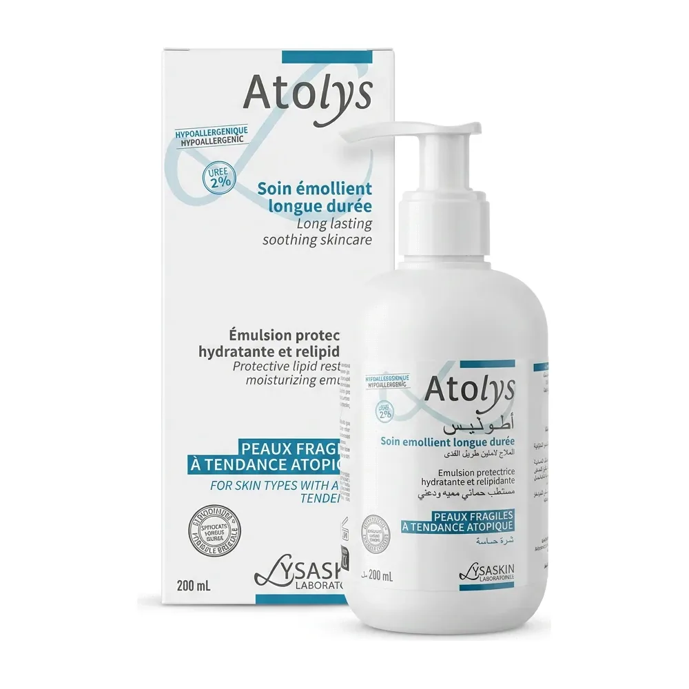 Atolys – Soin émollient longue durée – Hydratation et réparation – 200 ml