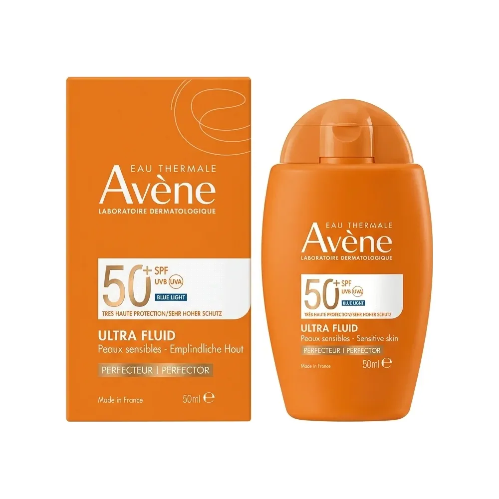 Avène – ULTRA FLUID PERFECTEUR – Haute Protection SPF 50, Anti-lumière bleue – 50ml