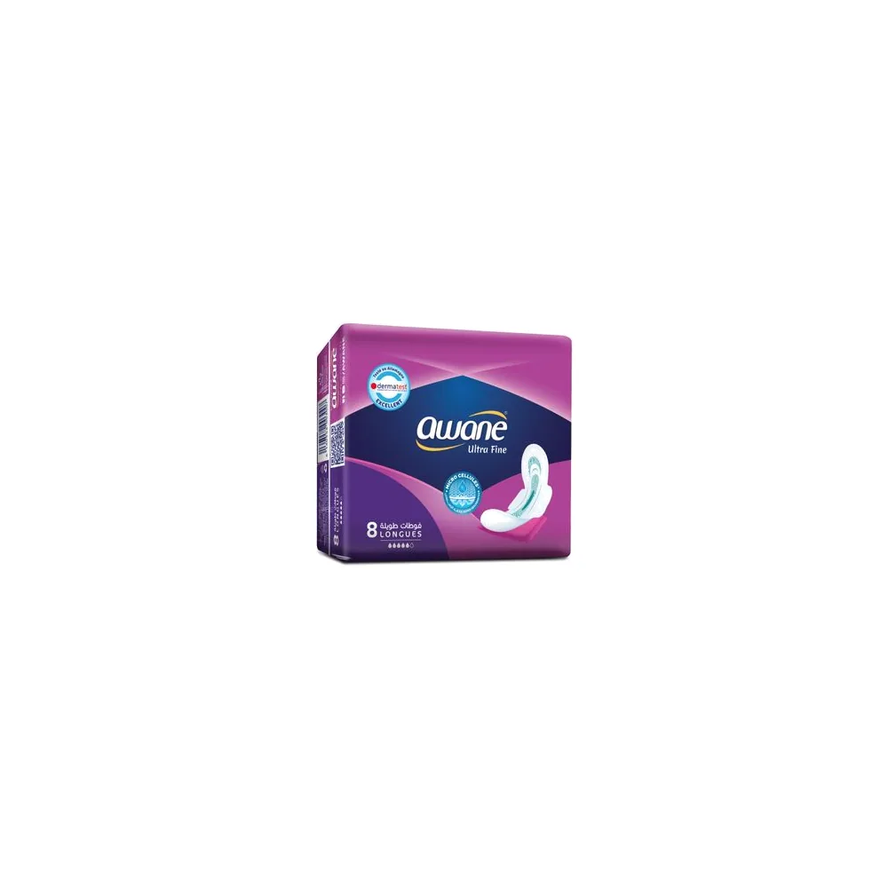 Awane Serviettes Hygiéniques Awane Ultra Fine Longue – 8 Unités