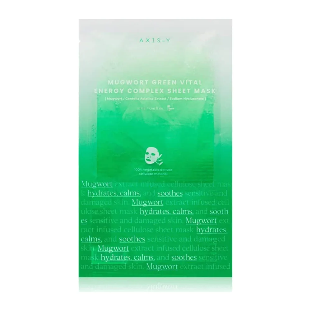 Axis Y Mugwort Green Vital Energy Complex Sheet Mask 27ml
