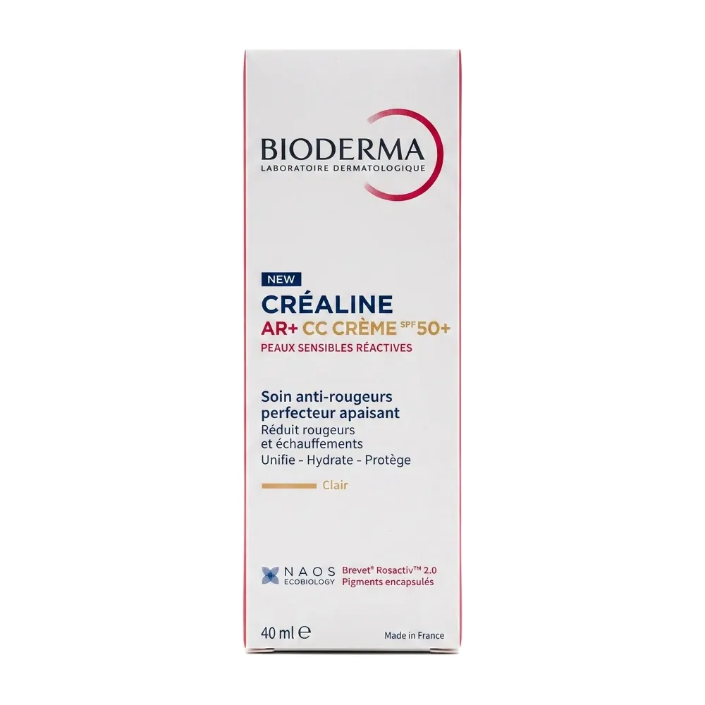 BIODERMA – CRÉALINE AR+ CC CRÈME – Soin anti-rougeurs perfecteur apaisant – 40 ml e
