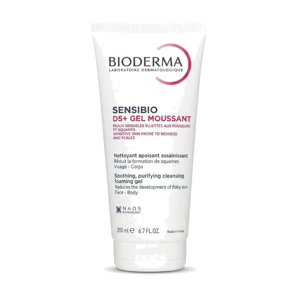 BIODERMA – SENSIBIO DS+ GEL MOUSSANT – Nettoyant Apaisant Anti-Rougeurs & Squames – 200ml