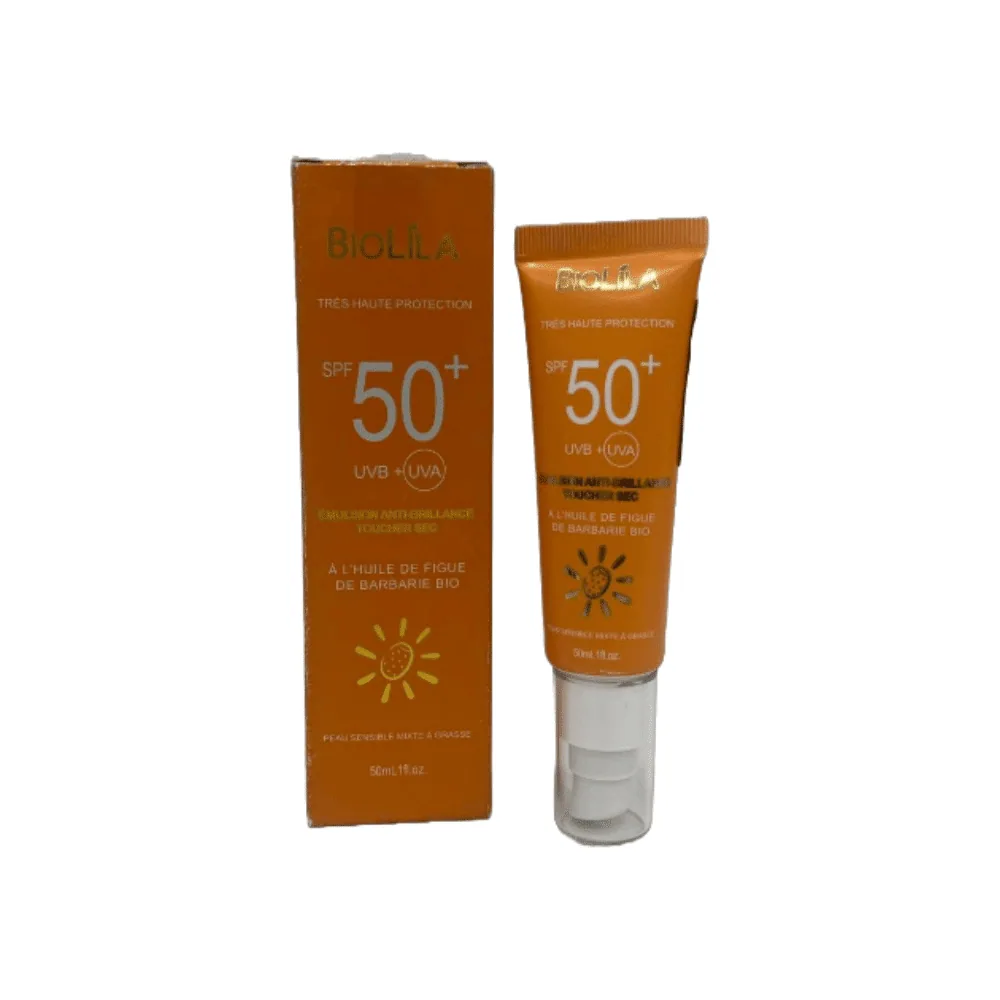 Biolila Emulsion Anti Brillance Toucher Sec Spf50+ 50ml