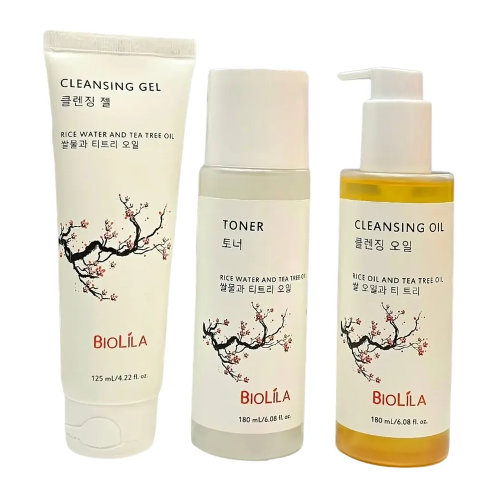Biolila Pack Toner 180Ml + Cleansing Oil 180Ml + Cleansing Gel 125Ml