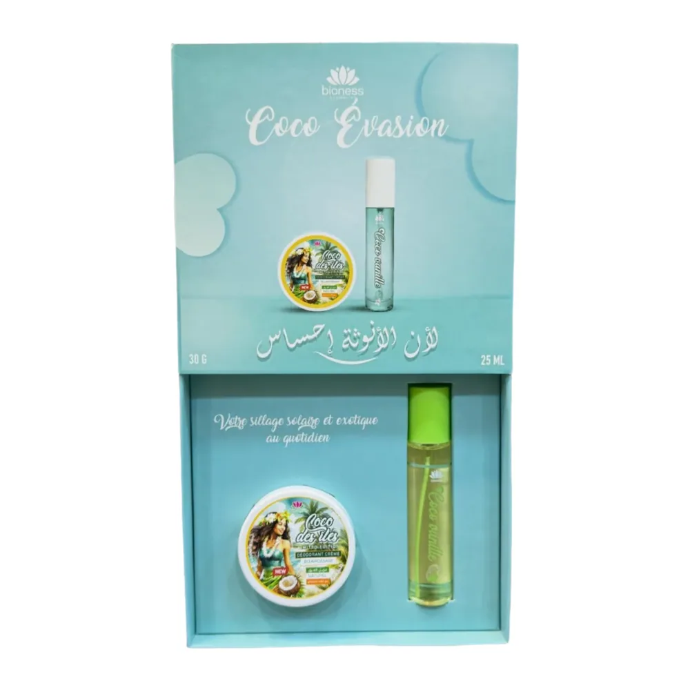 Bioness Coffret Creme Deodorante 30G + Parfum 25Ml Coco Evasion
