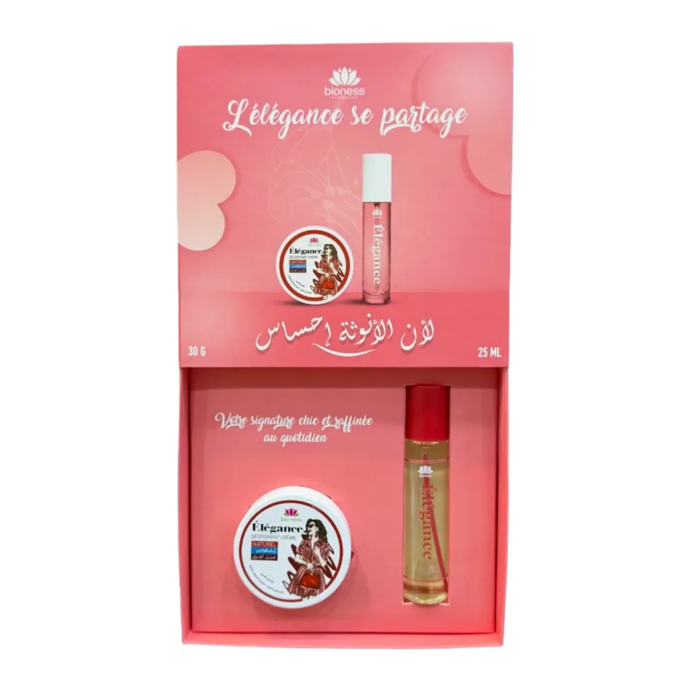 Bioness Coffret Creme Deodorante 30G + Parfum 25Ml L’Elegance Se Partage