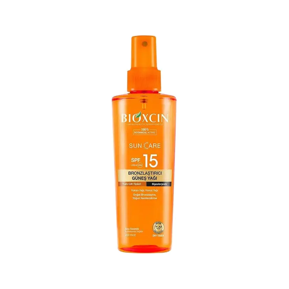 Bioxcin Solaire Huile Autobronzante 15 SPF 200ml (résistant à l’eau-Pour tous types de peau)