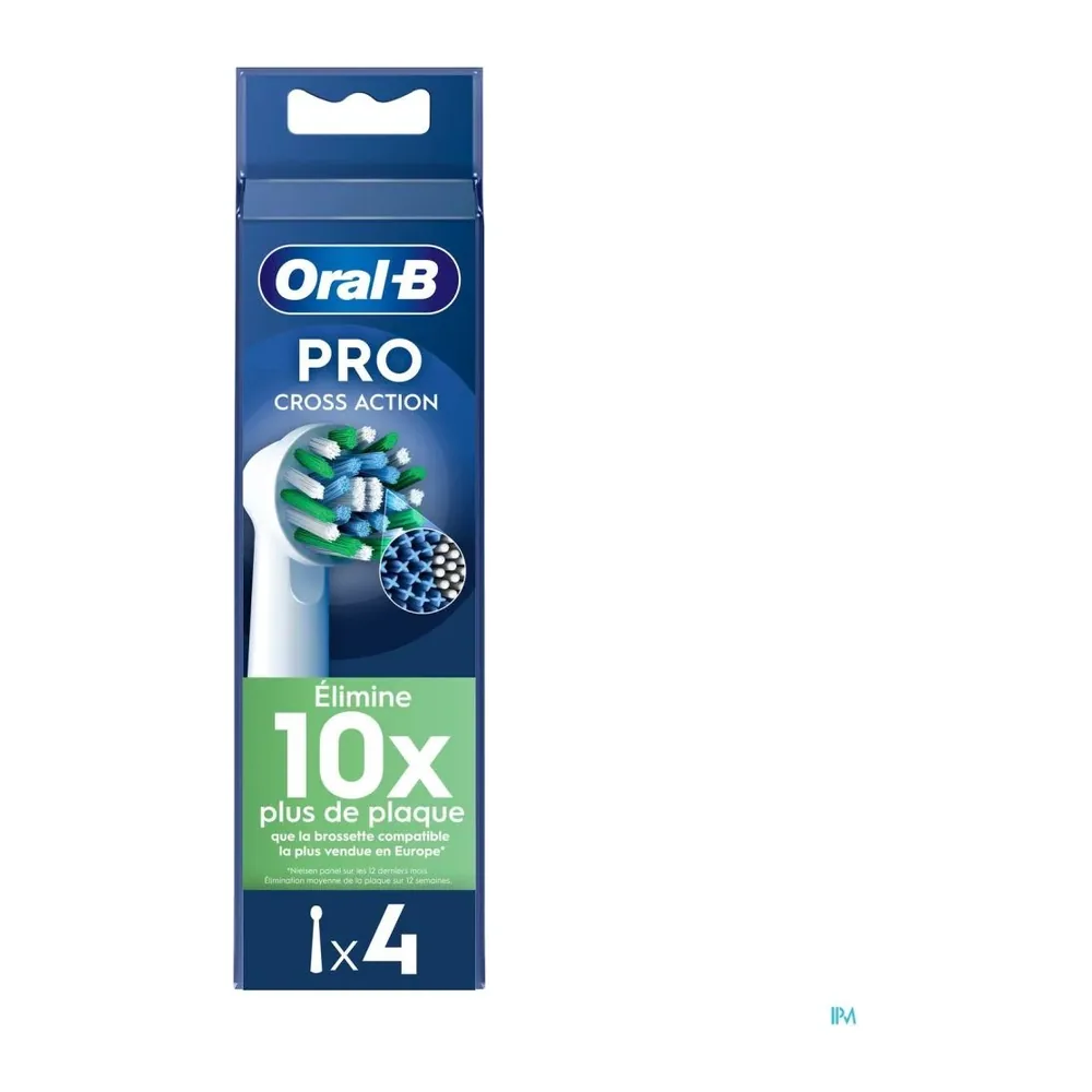 Brossettes Oral-b Cross Action 4 têtes