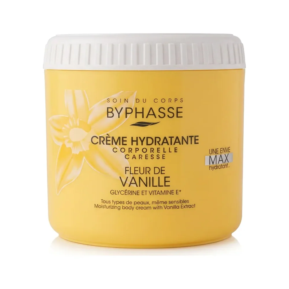 BYPHASSE – CRÈME HYDRATANTE CORPORELLE CARESSE FLEUR DE VANILLE – Hydratation intense – Non visible