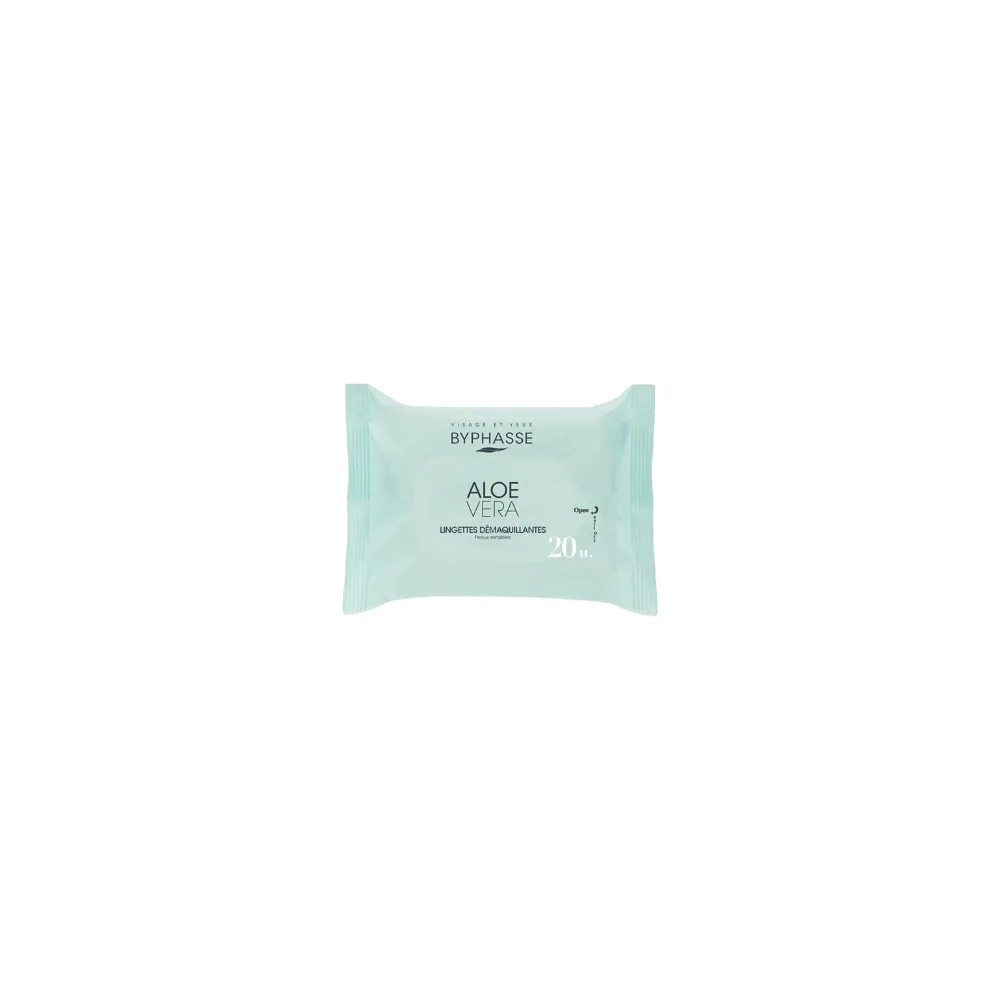 Byphasse Lingettes Démaquillantes Aloe Vera Peaux Sensibles 20u