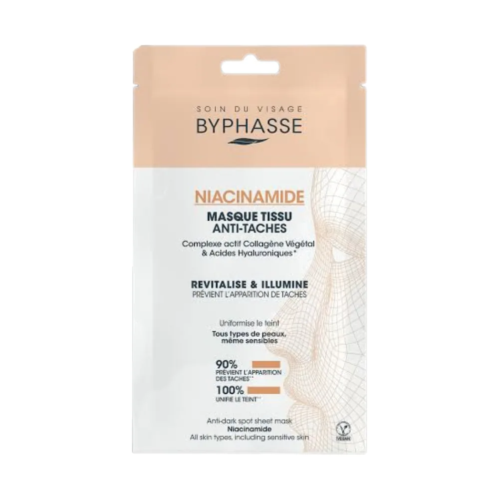 Byphasse Niacinamide Masque Tissu Anti Taches Revitalise & Illumine 18ml