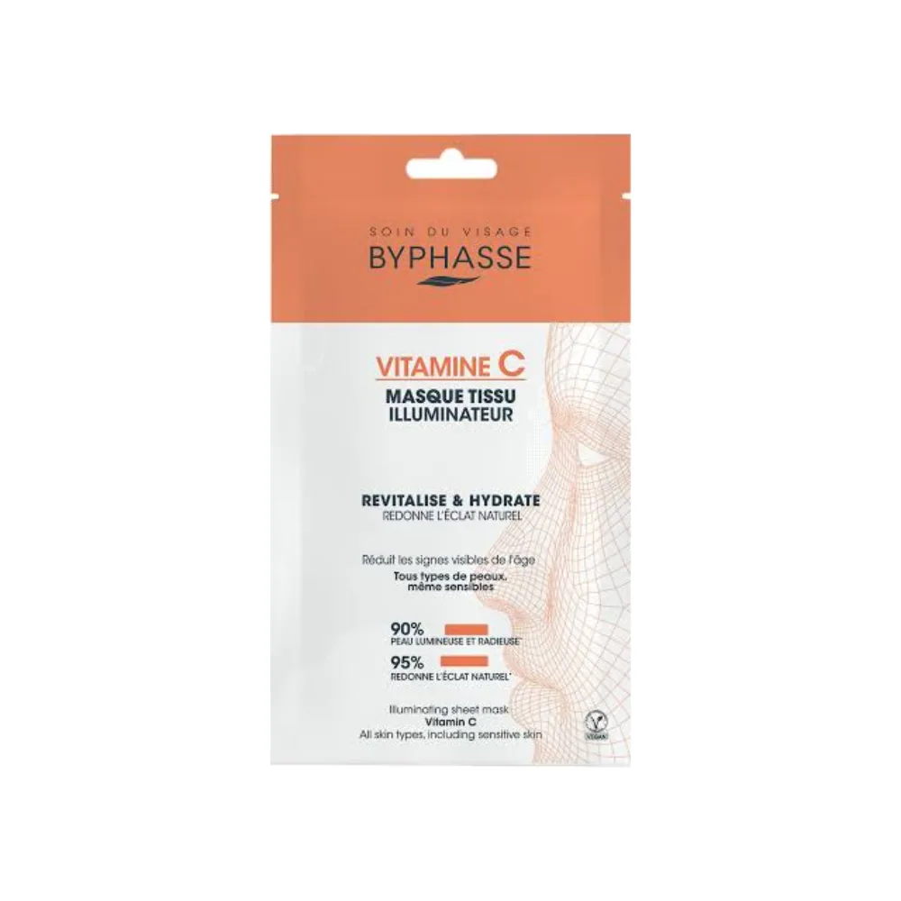 Byphasse Vitamine C Masque Tissu Illuminateur Revitalse & Hydrate 18ml
