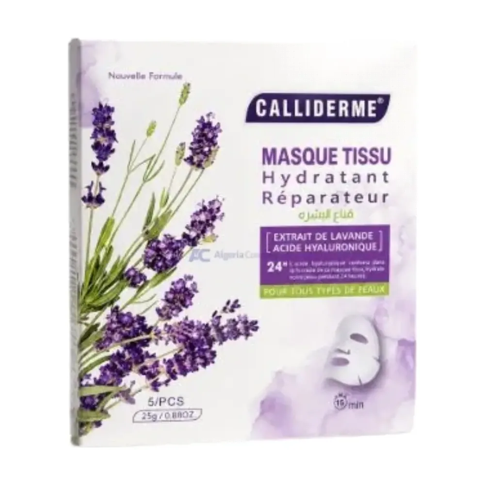 Calliderm Masque Tissu Visage Hydratant Reparateur A La L’Avande