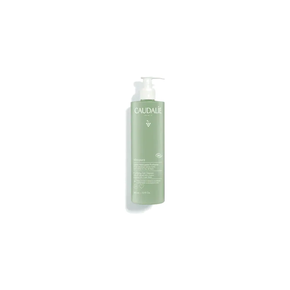 Caudalie VINOPURE - Gelée Nettoyante Purifiante - Visage et Dos - Peaux Mixtes à Tendance Acnéique, 385ml