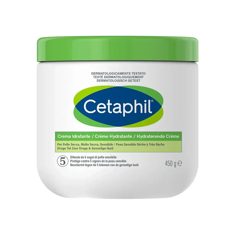 Cetaphil Crème Hydratante - Visage et Corps - Peaux Sèches à Très Sèches, 450g