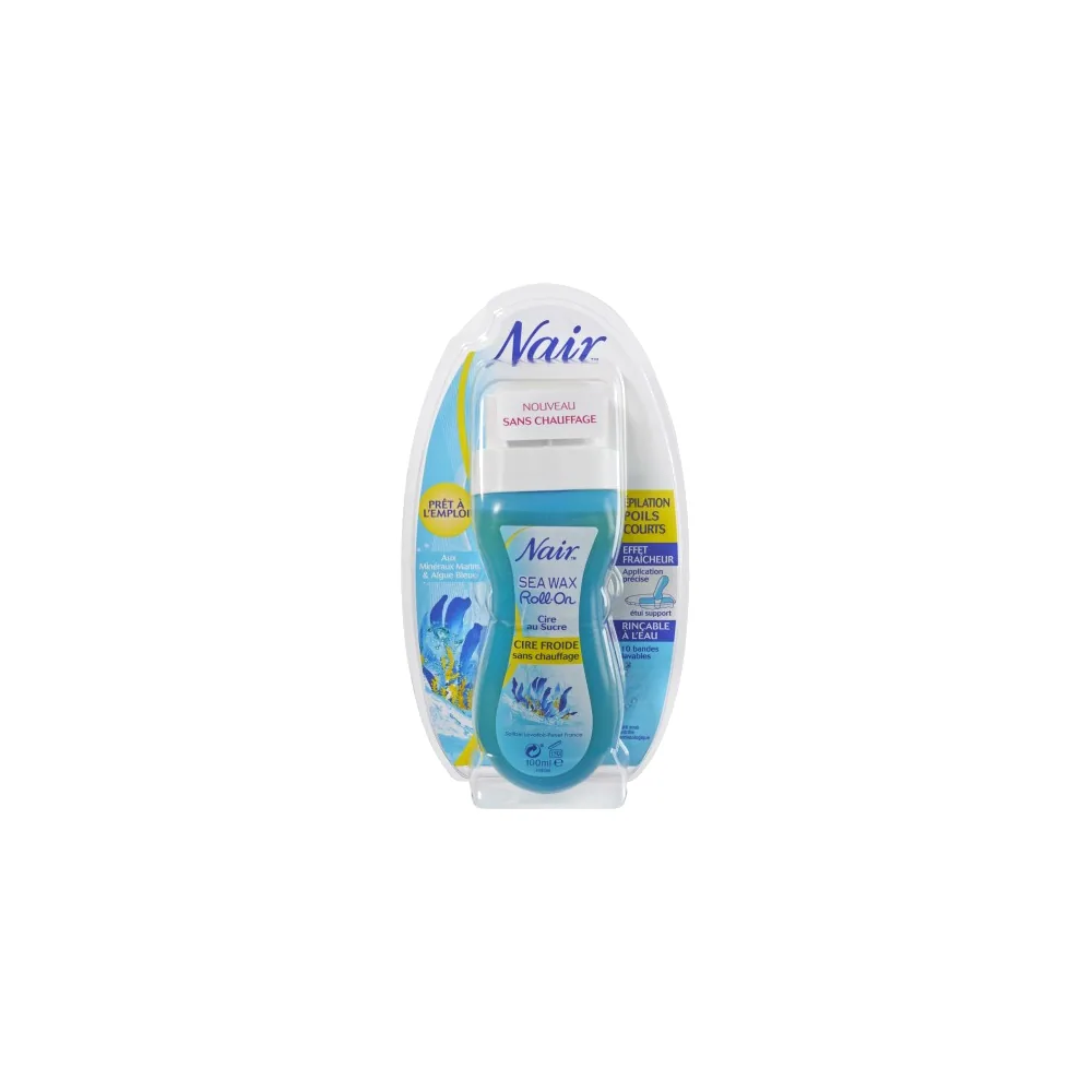 Cire Froide Nair « Roll-On Sans Chauffage » « Aux Minéraux Marins & Algue Bleue »
