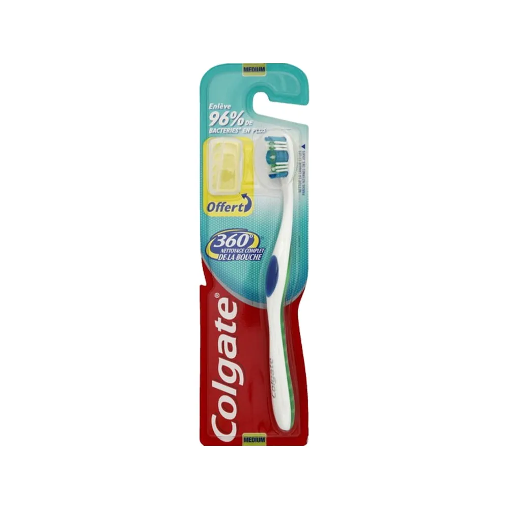 Colgate Brosse A Dent 360° Souple 96% +Couvercle