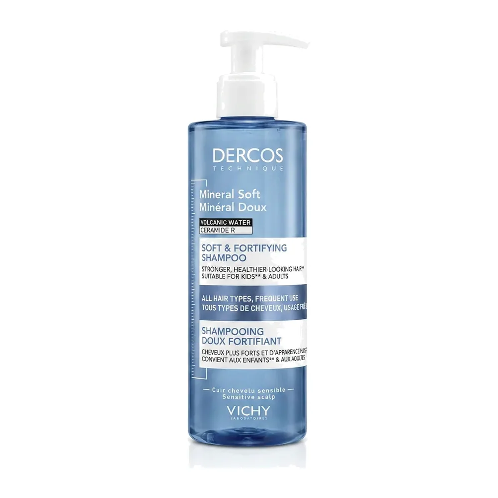 Dercos – Mineral Soft Minéral Doux Shampooing Doux Fortifiant – Cheveux plus forts et d’apparence saine