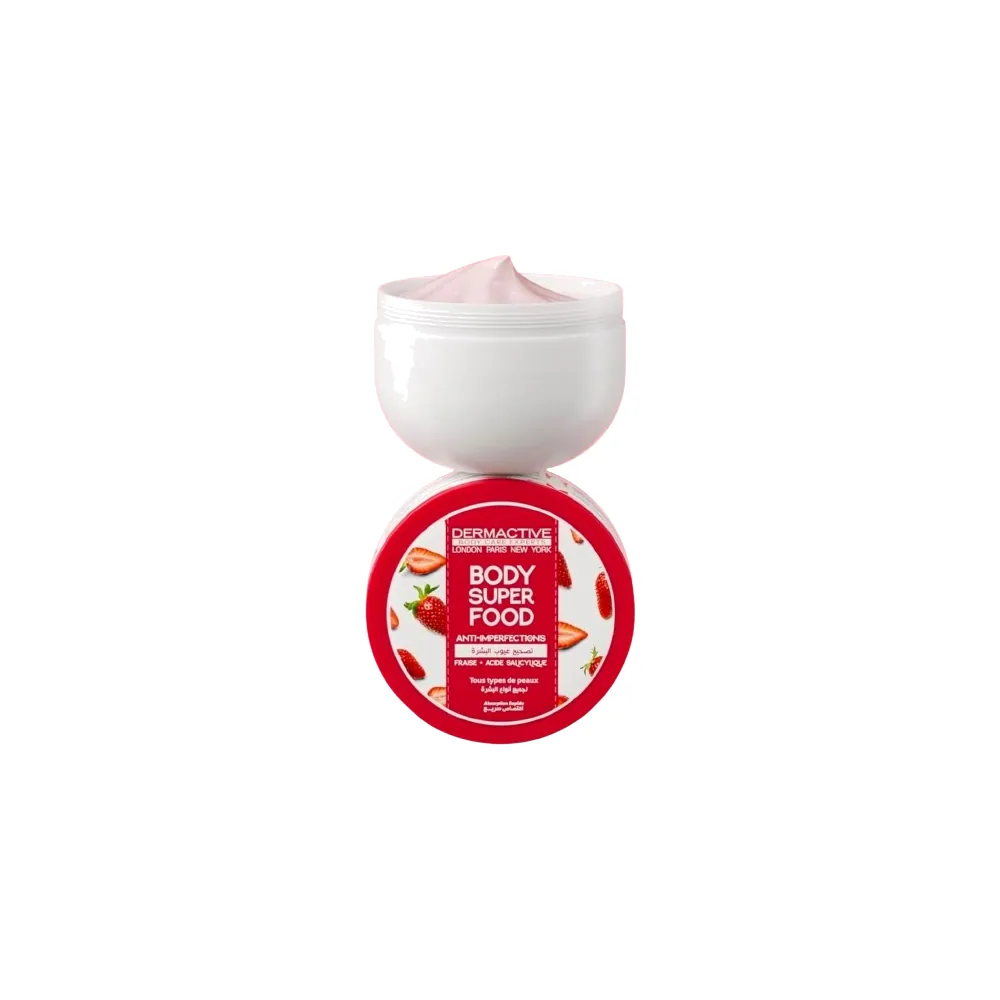 Dermactive Body Super Food Fraise+acide Salycilique 250g