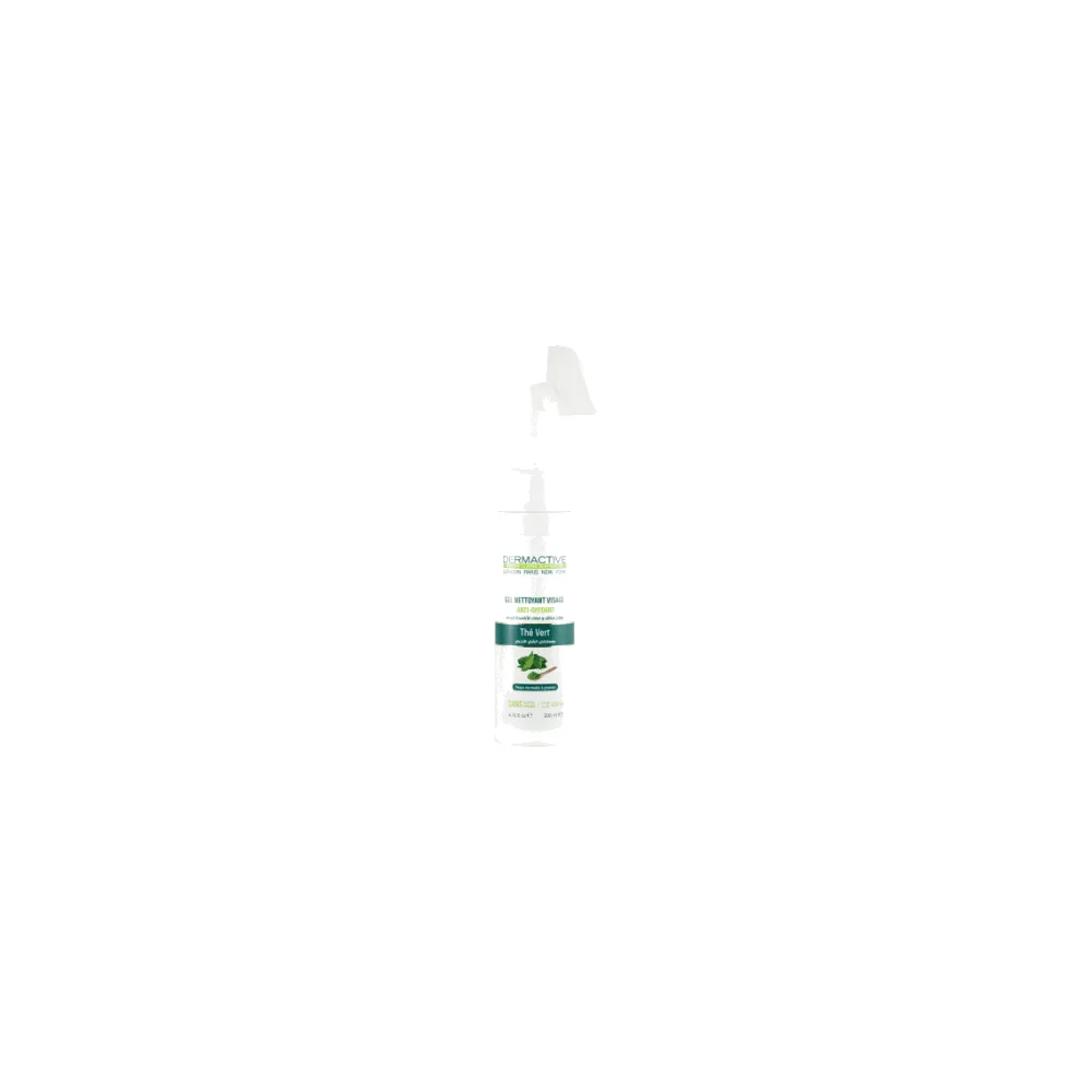 Dermactive Gel Nettoyant Visage Anti Oxydant Thé Vert