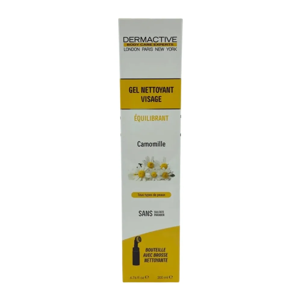 Dermactive Gel Nettoyant Visage 200Ml Equilibrant A La Camomille Tous Types De Peaux