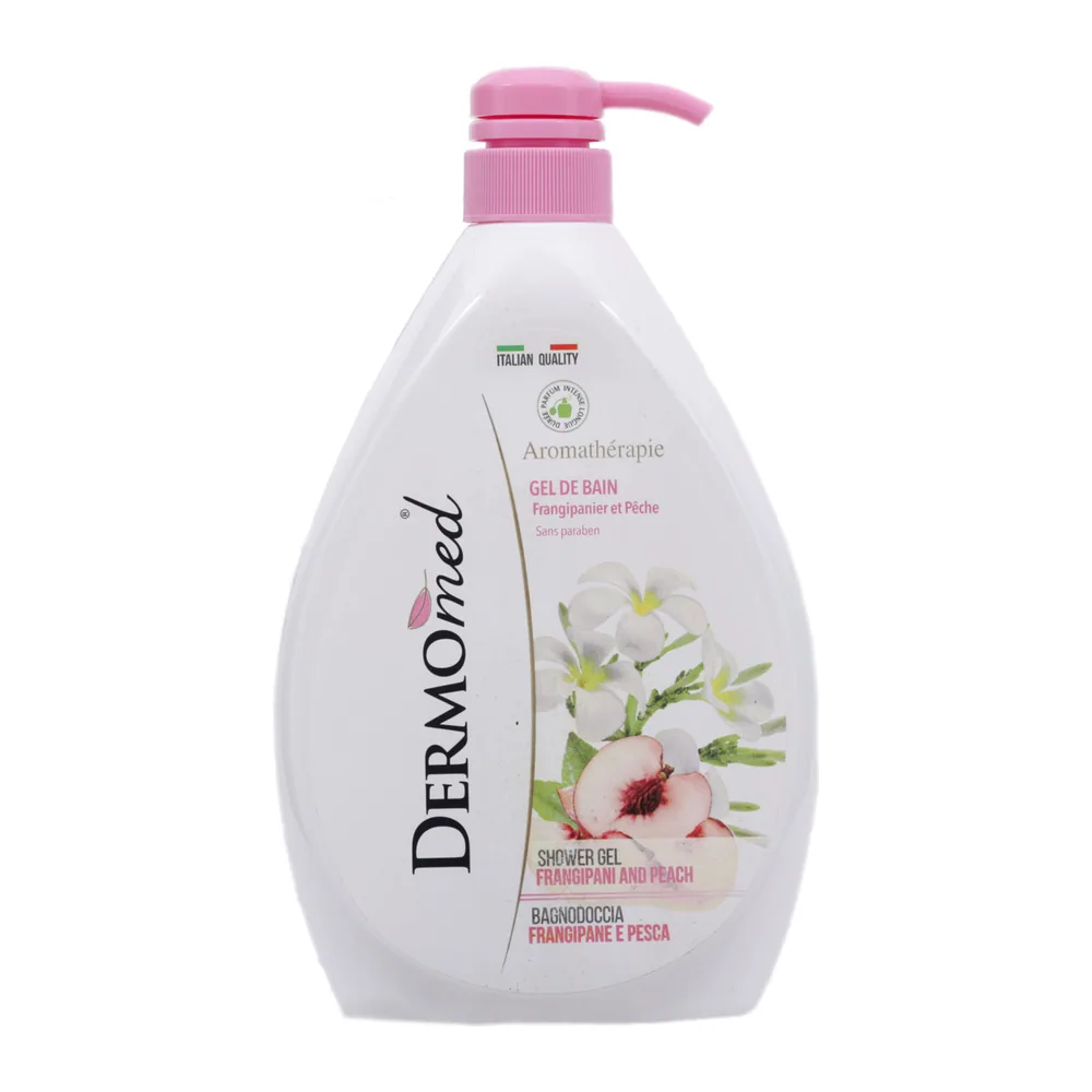 Dermomed Gel De Bain 1000Ml Peche Et Frangipagne