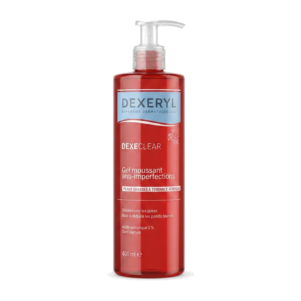 Dexeryl – Dexeclear Gel moussant anti-imperfections – Nettoie et désincruste les pores – 400ml