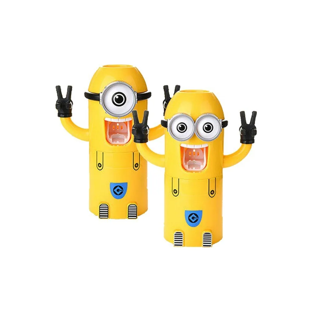 Distributeur De Dentifrice Minion et Porte Brosses à Dents
