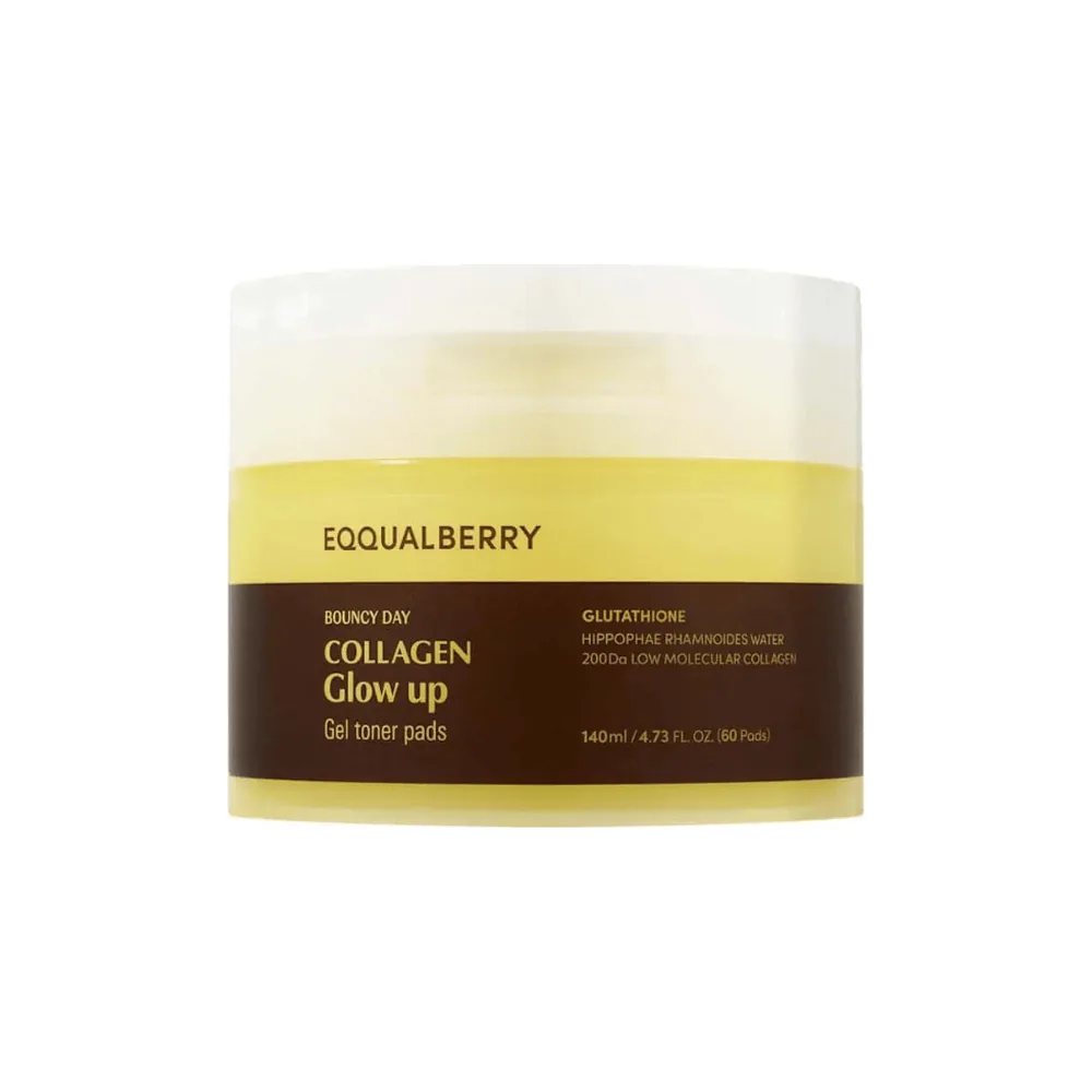 Eqqual Berry Collagen Glow Up Gel Toner Pads 140ml