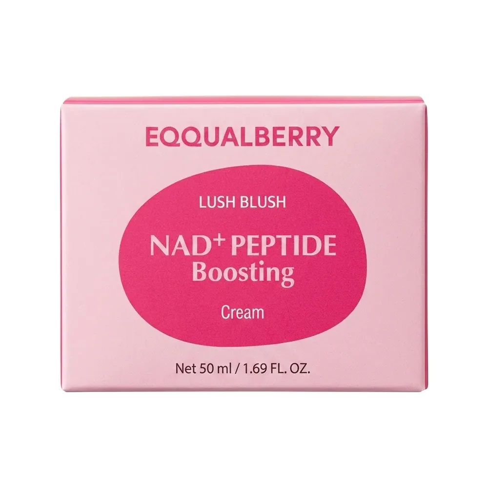 EQQUALBERRY – LUSH BLUSH NAD+ PEPTIDE Boosting Cream – Anti-âge et éclat – 50 ml