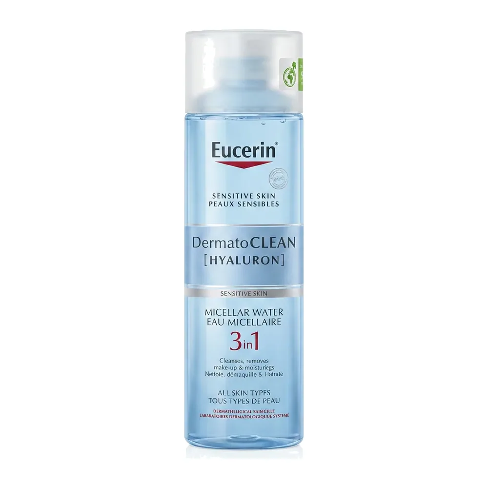 Eucerin – DermatoCLEAN [Hyaluron] Micellar Water – Nettoie, démaquille et hydrate – Non visible