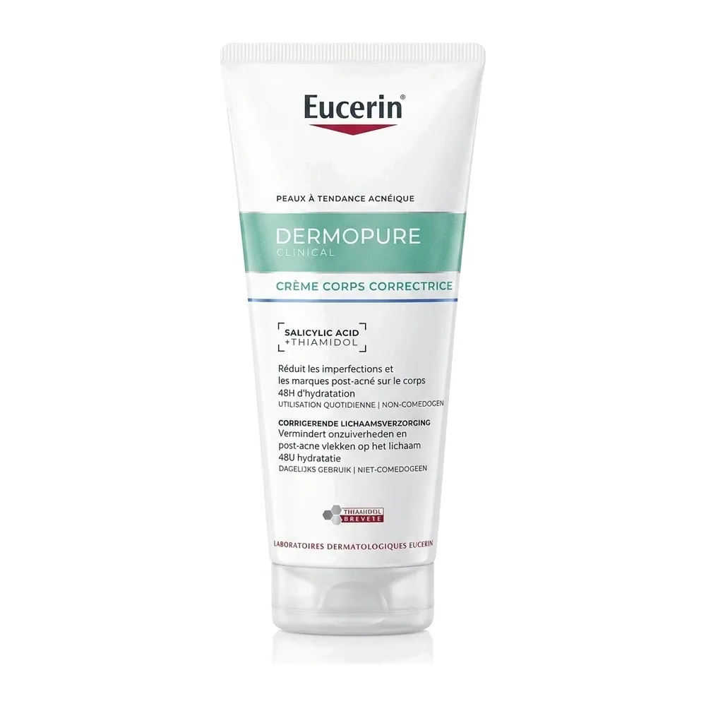 Eucerin – Dermopure Clinical Crème Corps Correctrice – Réduit imperfections et marques post-acné, 48H hydratation