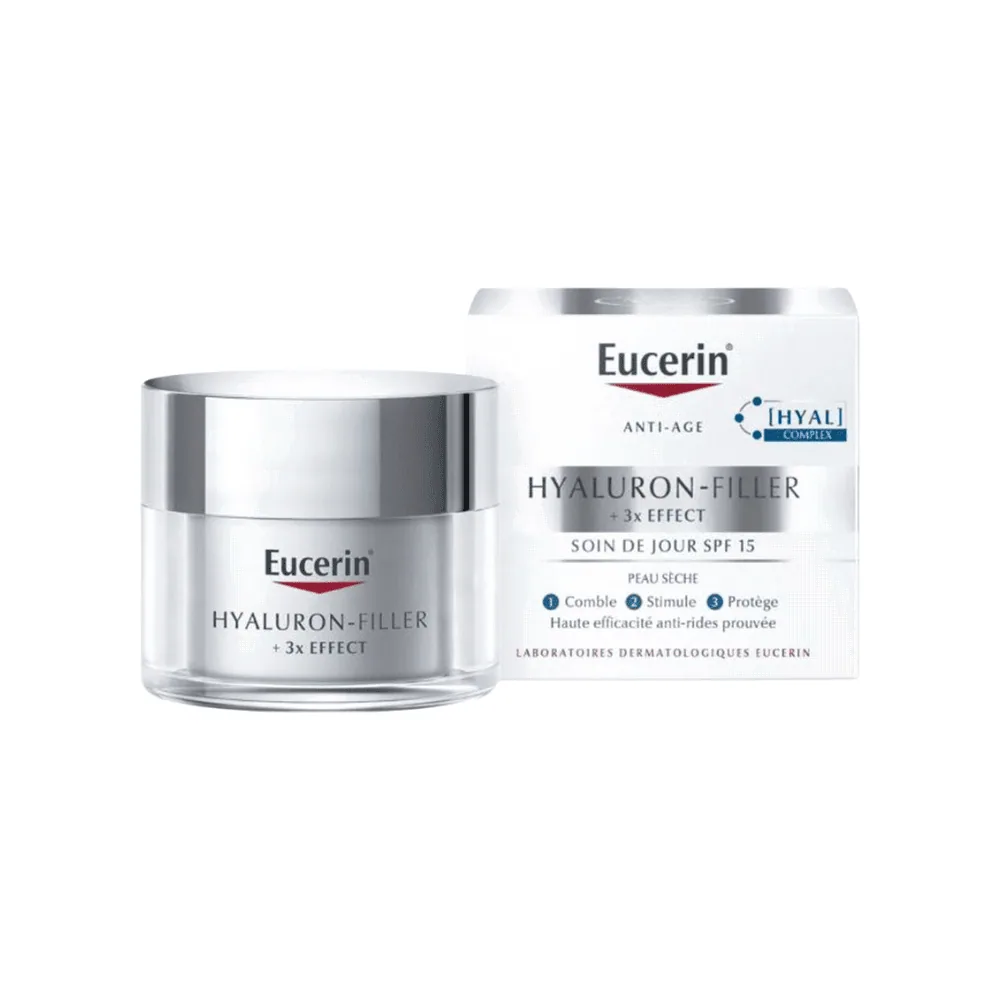 Eucerin Hyaluron Filler 3 Effect Soin Jour Spf15 Peau Séche 50ml