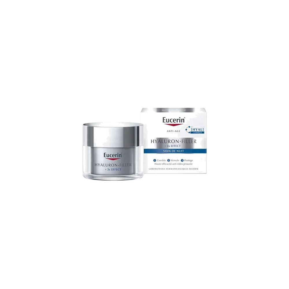 Eucerin HYALURON-FILLER +3X EFFECT - Soin de Nuit Anti-âge - Visage - Tous Types de Peaux, 50ml