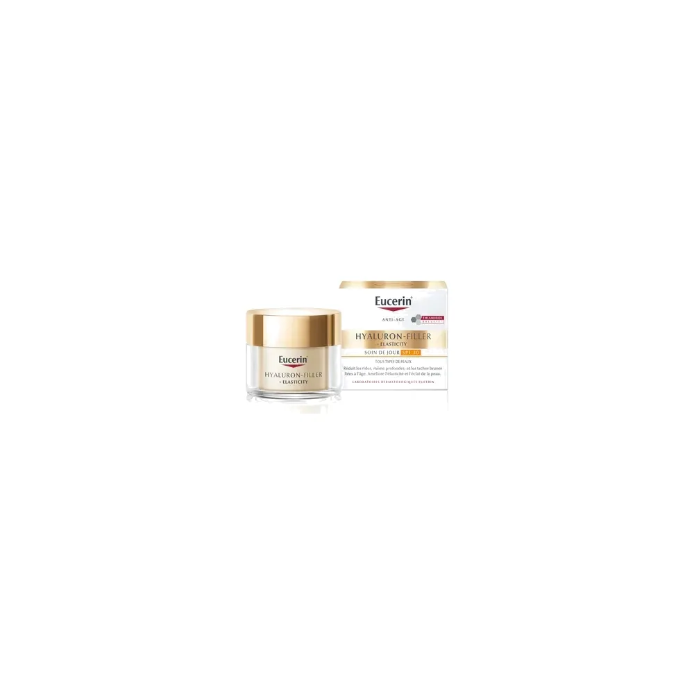 Eucerin HYALURON-FILLER + ELASTICITY - Soin de Jour Anti-Âge SPF30 - Tous Types de Peaux, 50ml
