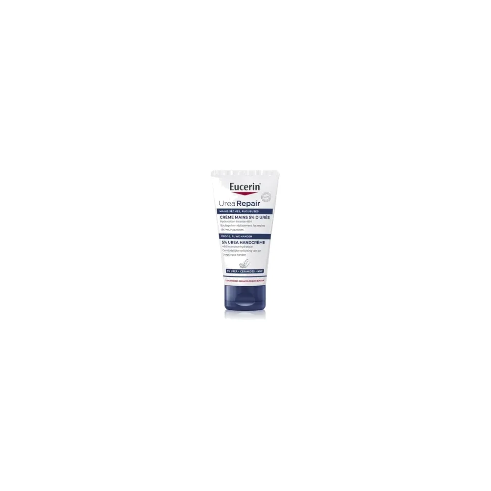 Eucerin UREAREPAIR PLUS - Crème Mains Réparatrice 5% d'Urée - Peaux Sèches, 75ml